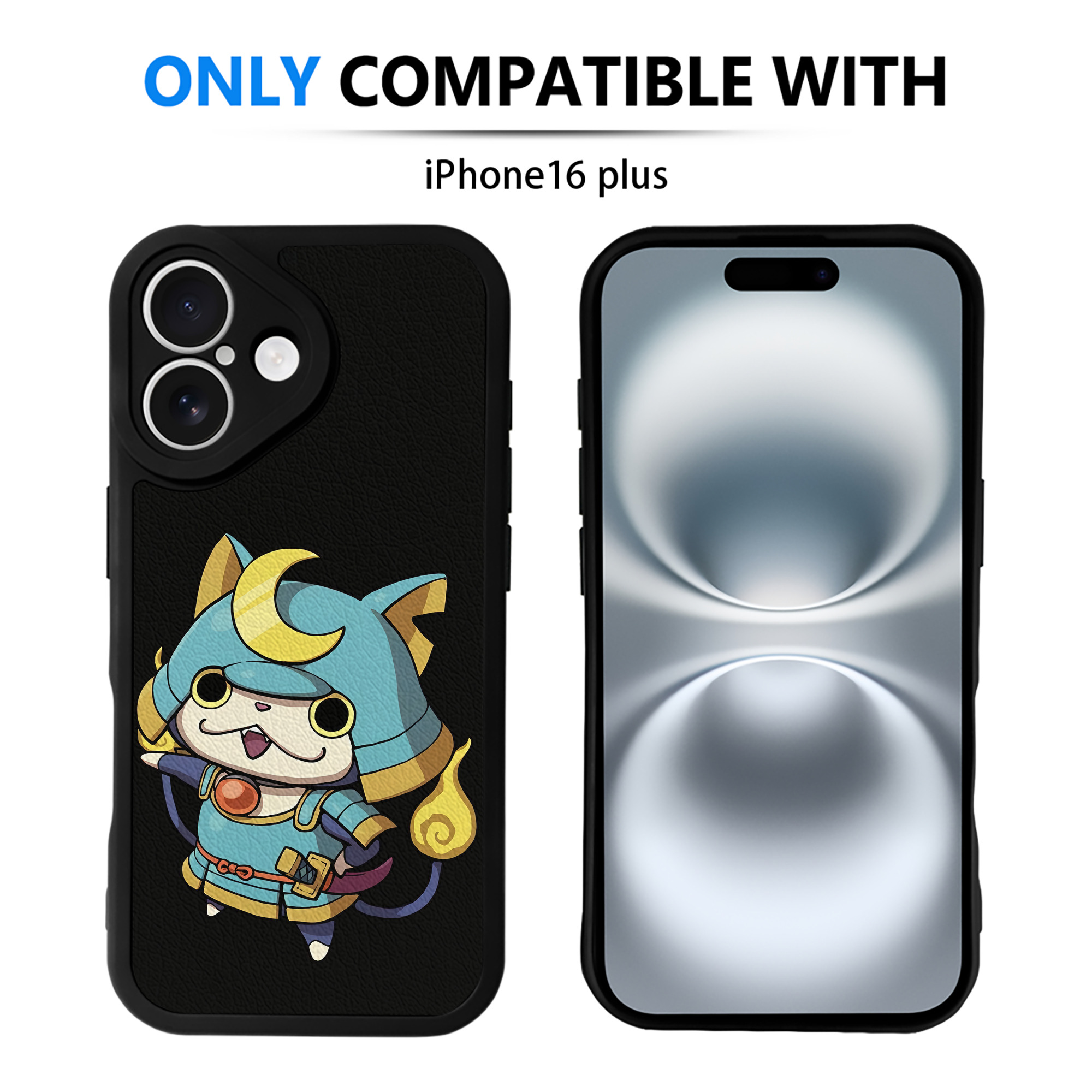 （画像用） 妖怪ウォッチ Yo-kai Watch 【iPhone 16シリーズ対応】シリコンスマホケース（レザー調） 材質：シリコン